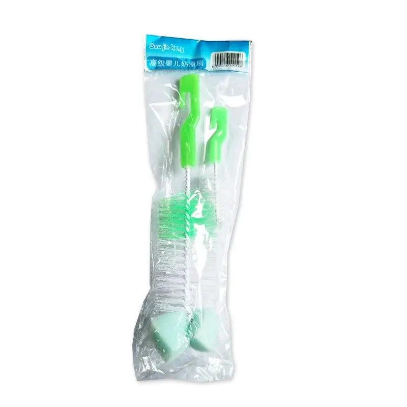 2-Piece Baby Bottle Brush Set | Nylon Pacifier & Glass Bottle Cleaner