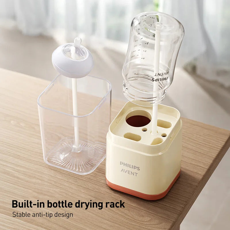 6-in-1 Baby Bottle Cleaning Kit | Storage Box & Drain Rack