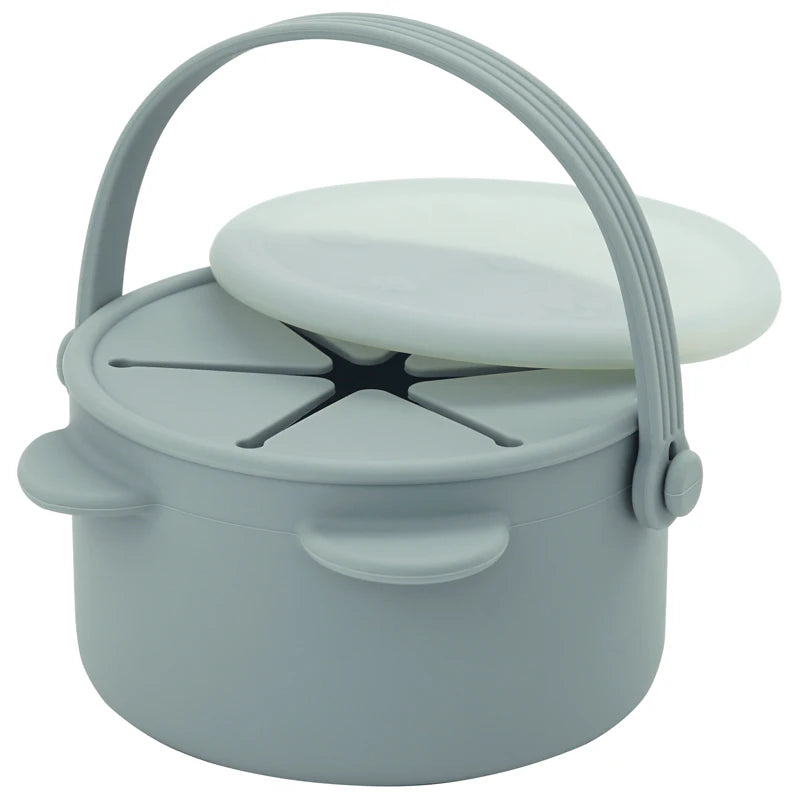 Baby Silicone Snack Cup with Lid | BPA-Free Food Storage Container