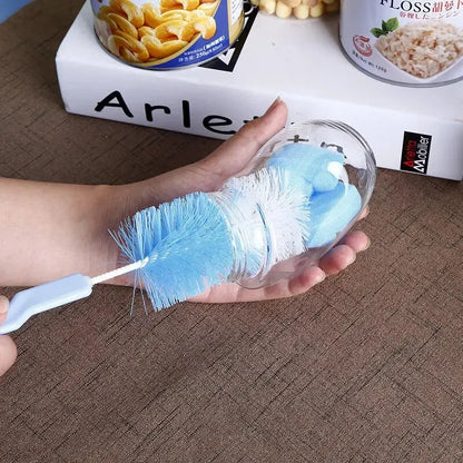 2-Piece Baby Bottle Brush Set | Nylon Pacifier & Glass Bottle Cleaner