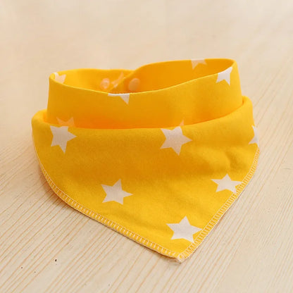 Cotton Triangle Bandana Bib - Cartoon Feeding Scarf for Boys & Girls
