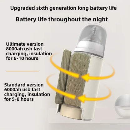 USB Baby Bottle Warmer with Smart LCD Temperature Display - High Capacity