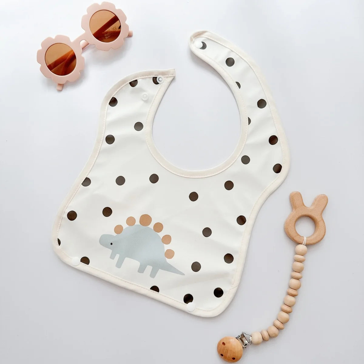 Silicone Baby Bib - Soft Waterproof Feeding Bib for Newborns