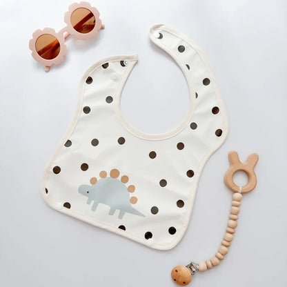 Silicone Baby Bib - Soft Waterproof Feeding Bib for Newborns