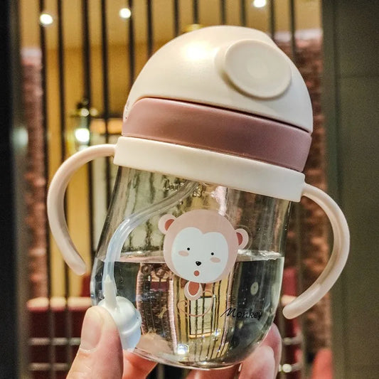 Baby Bottle with Weighted Straw 300ml - Anti-Choke Design