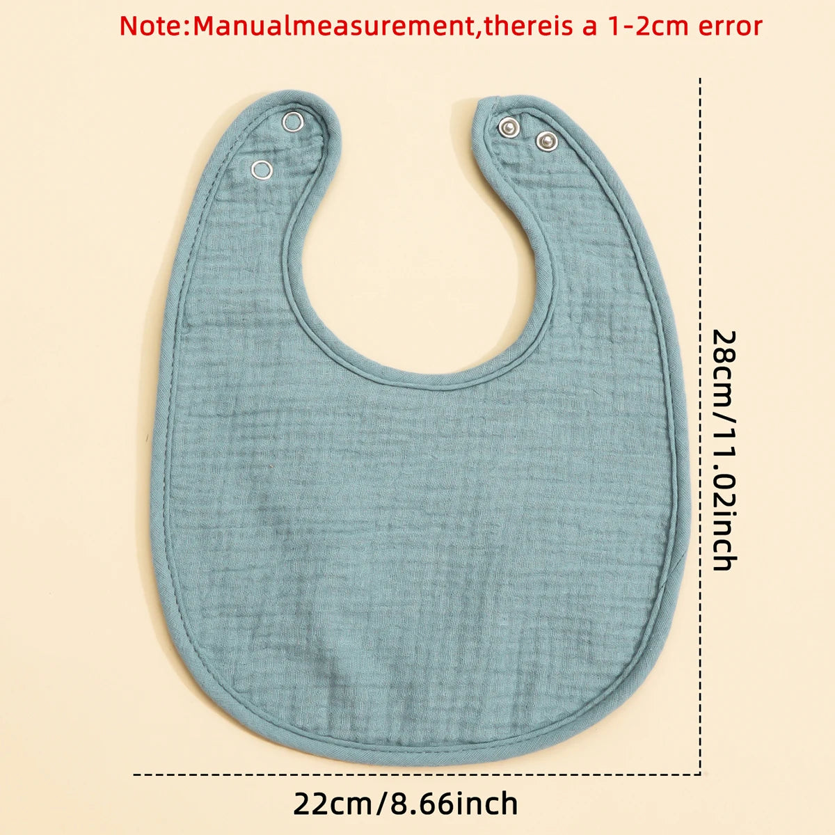 Cotton Baby Bib - Soft Solid Colour Drool Bib for Newborns & Toddlers