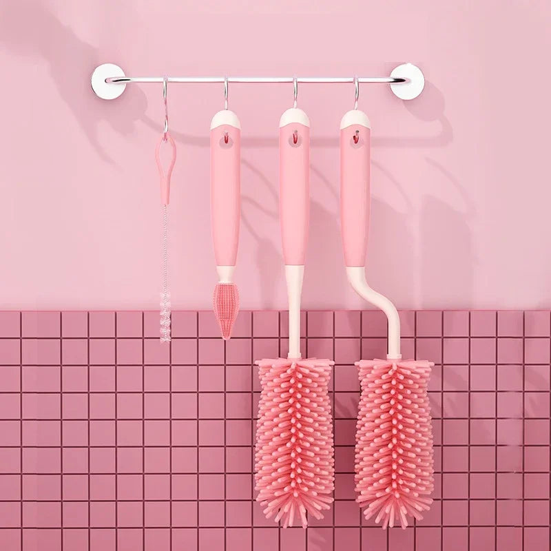 360° Rotating 3-in-1 Silicone Brush Set | Pacifier & Bottle Cleaner