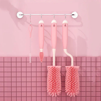 360° Rotating 3-in-1 Silicone Brush Set | Pacifier & Bottle Cleaner