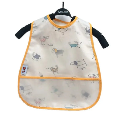 Cartoon Baby Bib - Waterproof EVA Adjustable Feeding Apron