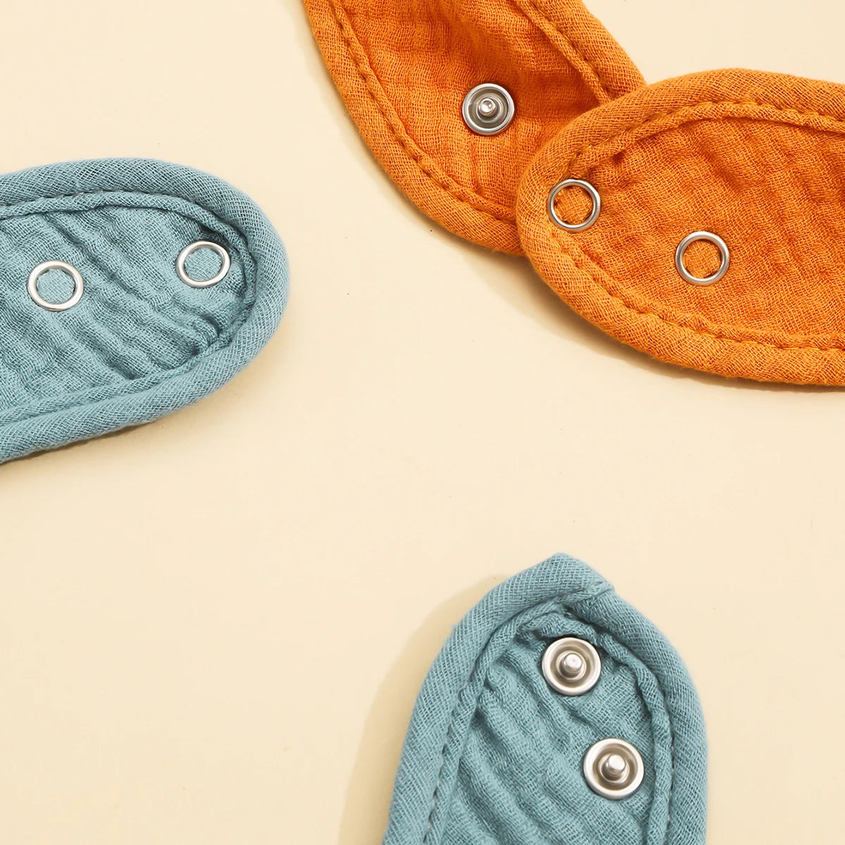 Cotton Baby Bib - Soft Solid Colour Drool Bib for Newborns & Toddlers