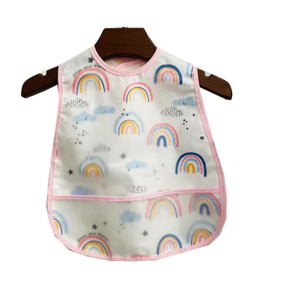Cartoon Animal Baby Bib - Waterproof with Adjustable Pocket for Boys & Girls