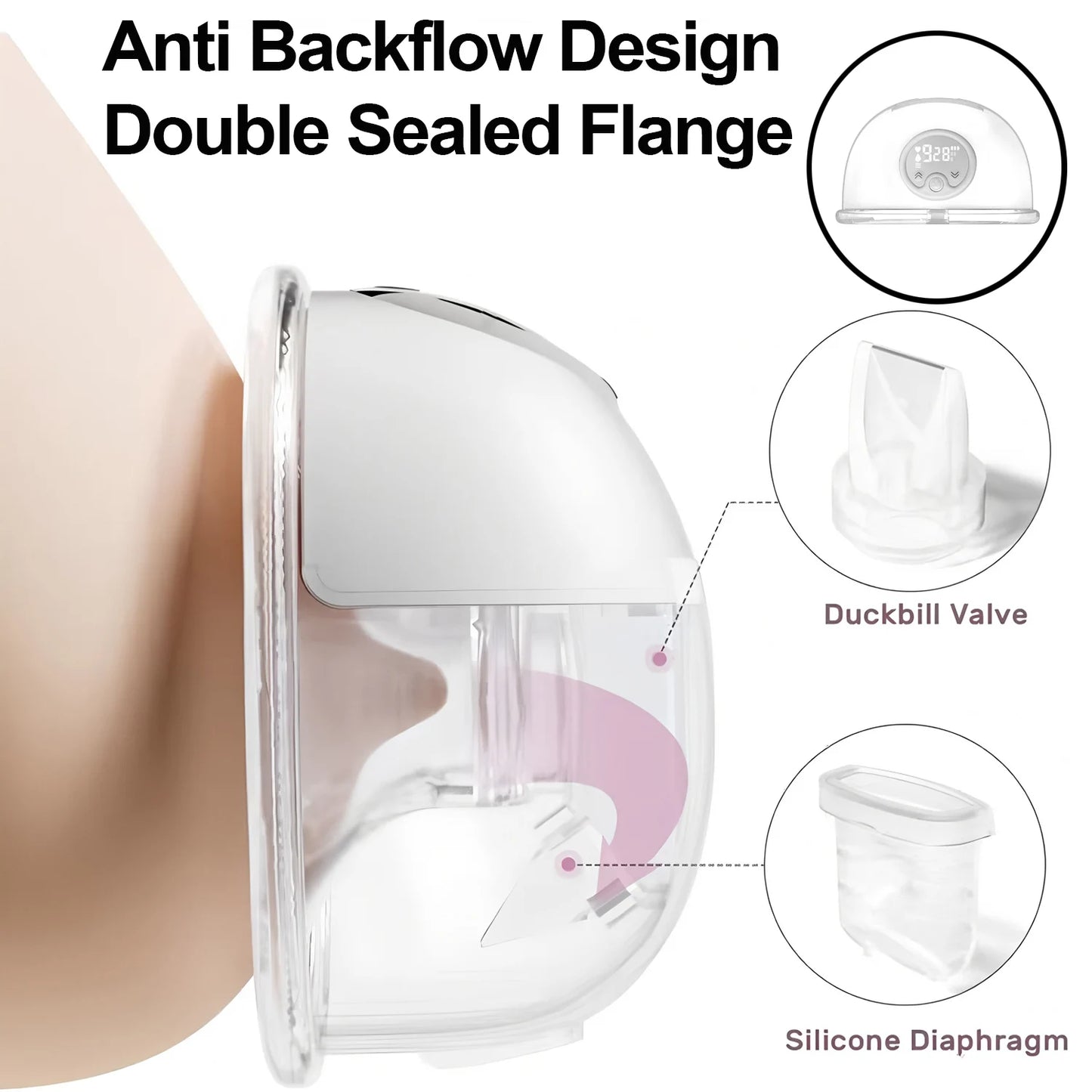 Wearable Wireless Breast Pump - Hands-Free Electric Breast Pump with Massage Mode | BPA-Free
