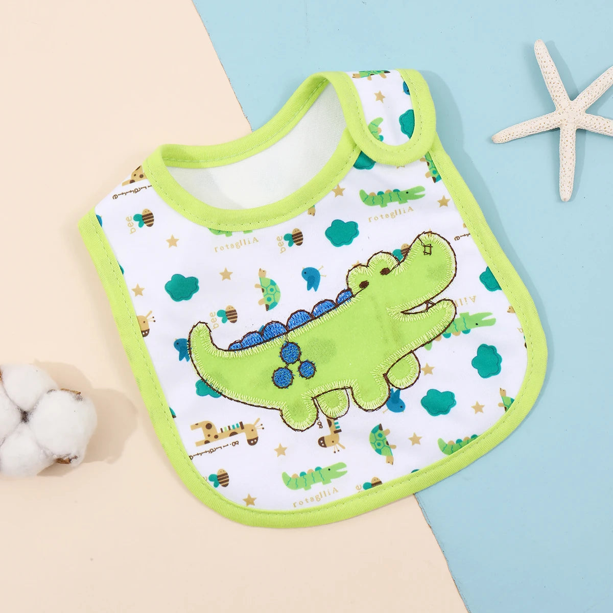 Waterproof Cartoon Bandana Bib - Feeding Apron for Babies & Toddlers