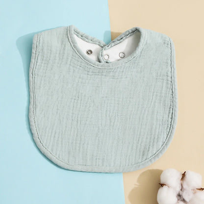 Cotton Baby Bib - Soft Solid Colour Drool Bib for Newborns & Toddlers