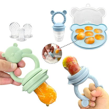 Baby Koala Fruit Feeder Set - BPA Free Silicone Fresh Food Feeder
