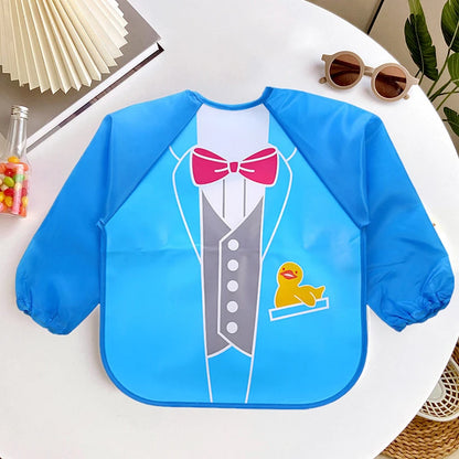 Long Sleeve Baby Smock Bib - Waterproof Art & Feeding Apron for 0-3 Years