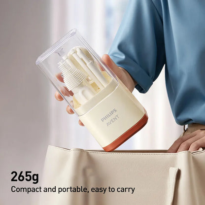 6-in-1 Baby Bottle Cleaning Kit | Storage Box & Drain Rack