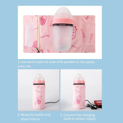 Universal Baby Bottle Warmer - USB Thermal Bag for Travel