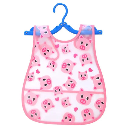 Cartoon Baby Bib - Waterproof EVA Adjustable Feeding Apron