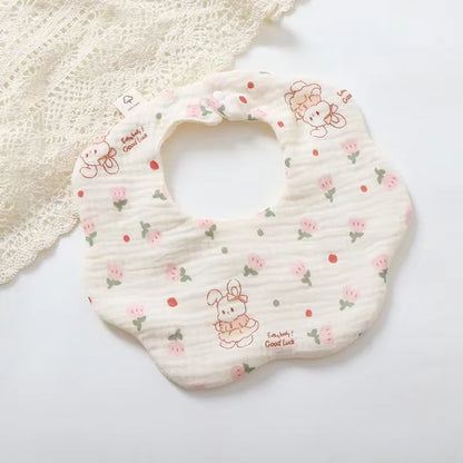 Cute Animal Baby Bib - Soft Cotton Muslin for Newborns & Infants