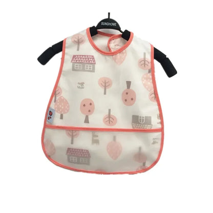 Cartoon Baby Bib - Waterproof EVA Adjustable Feeding Apron