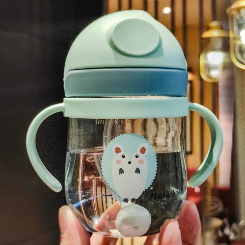 Baby Bottle with Weighted Straw 300ml - Anti-Choke Design