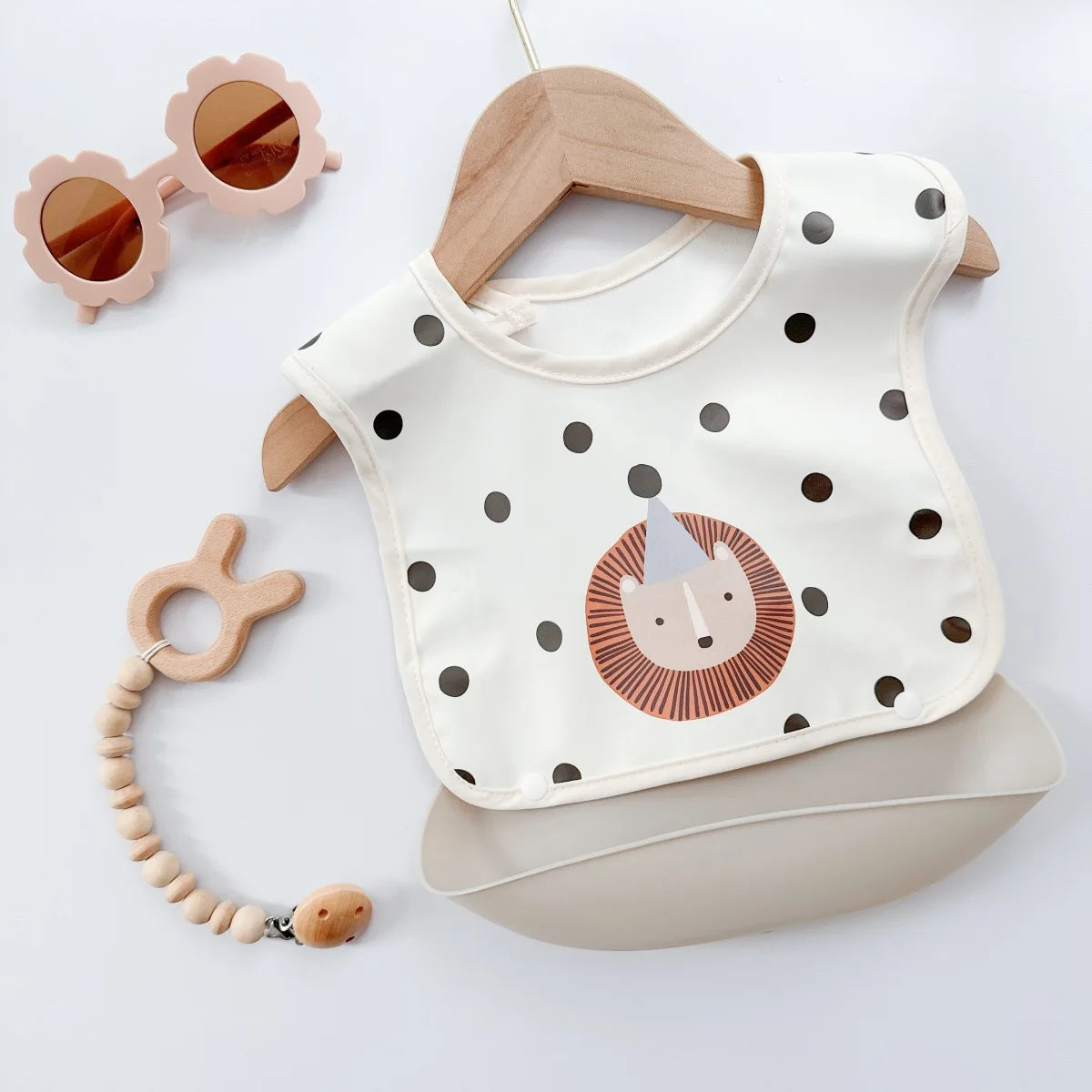 Silicone Baby Bib - Soft Waterproof Feeding Bib for Newborns