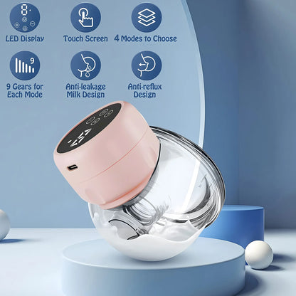 USB Rechargeable Wearable Breast Pump - Hands-Free Electric Breast Pump for Breastfeeding Mum