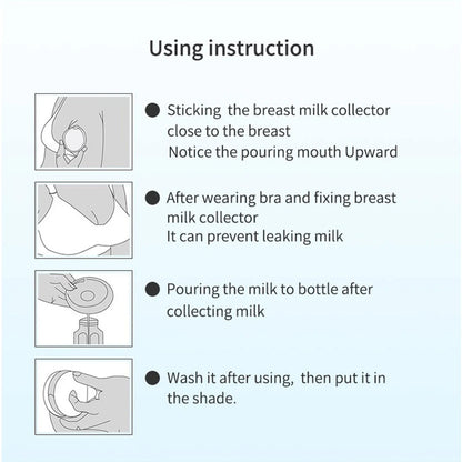 Wearable silicone breast milk collector, hands-free silicone milk collector, anti-leakage breast pump