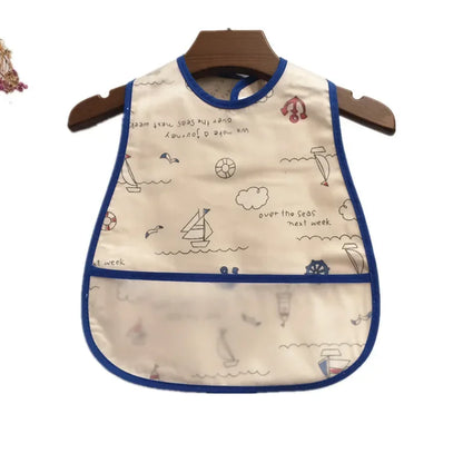 Cartoon Animal Baby Bib - Waterproof with Adjustable Pocket for Boys & Girls