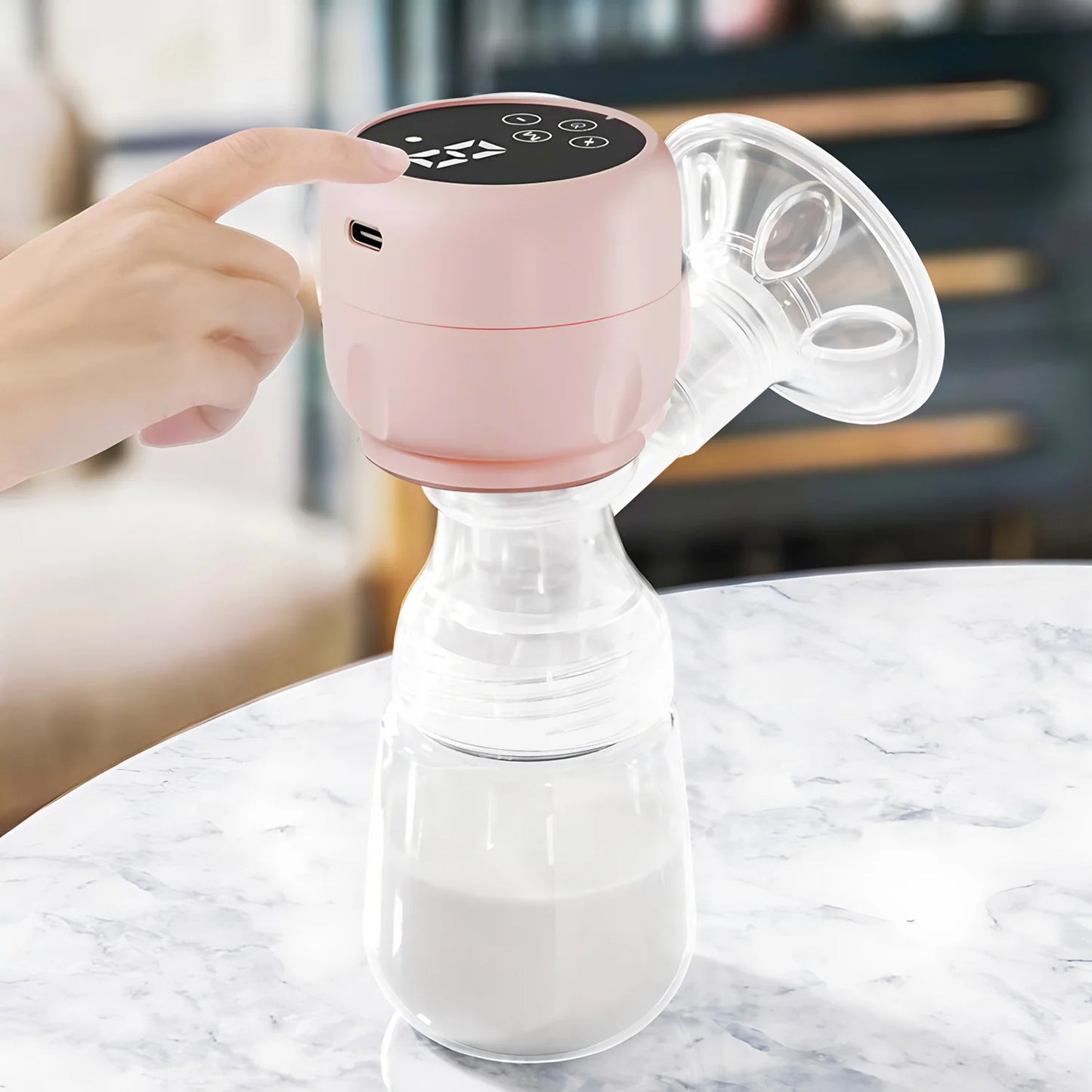 Portable Electric Breast Pump - 2-in-1 Smart Rechargeable Pump