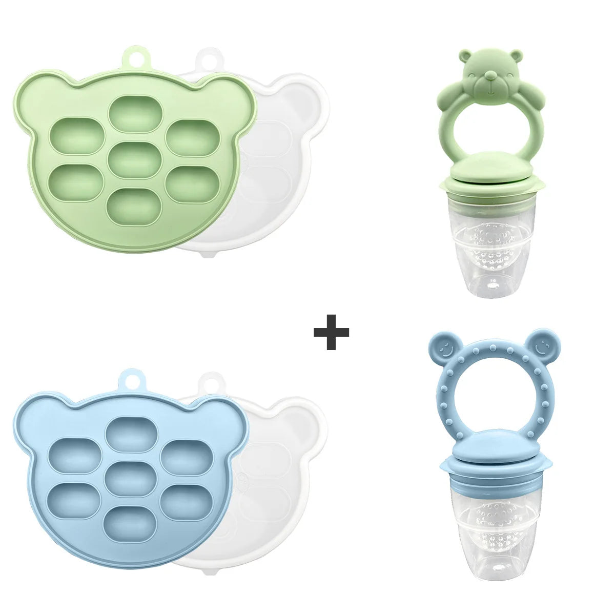Baby Koala Fruit Feeder Set - BPA Free Silicone Fresh Food Feeder