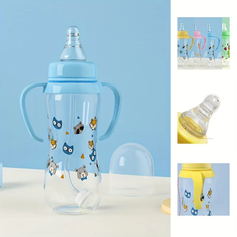 Baby Feeding Bottle with Handles - Wide Neck, Lightweight & Easy Clean