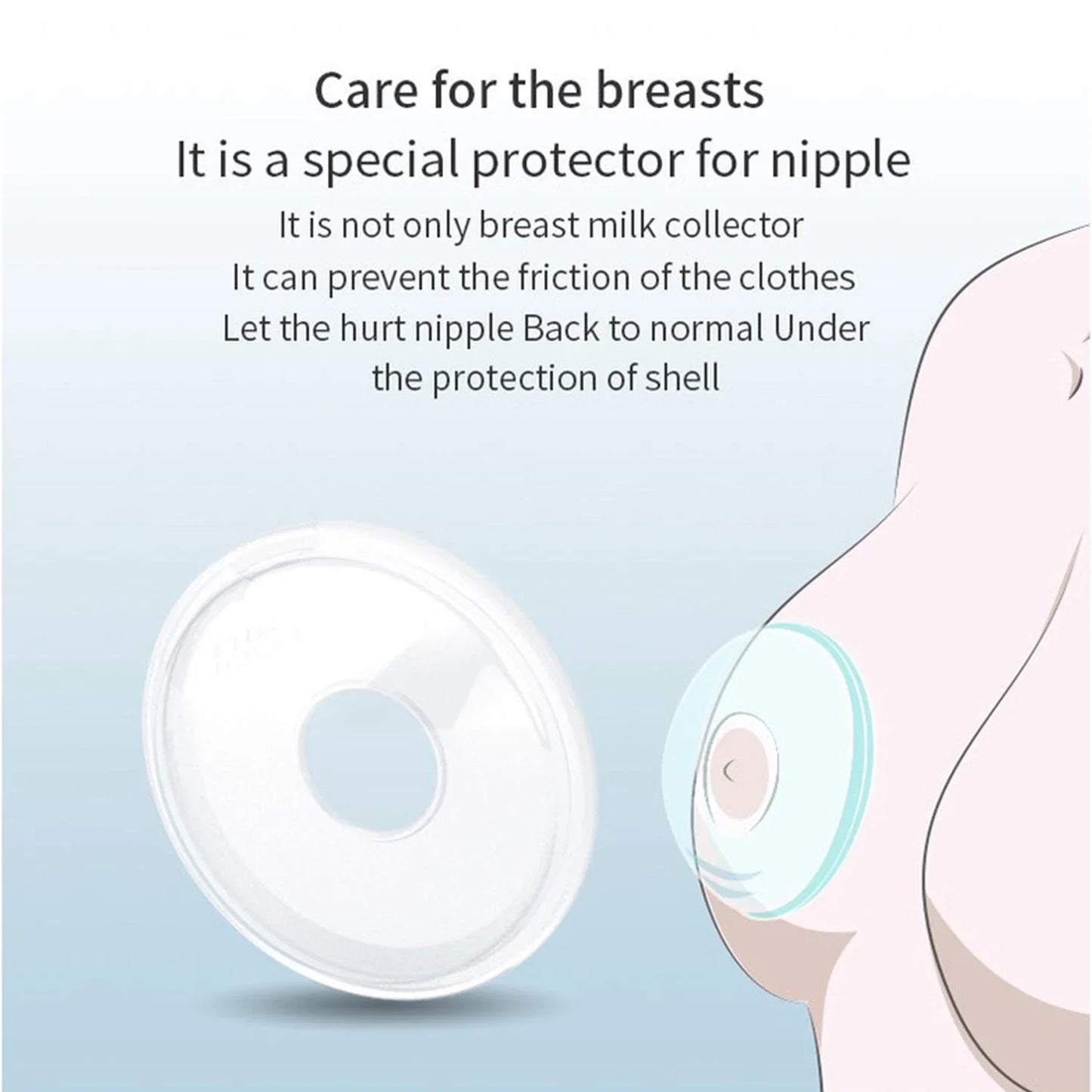 Wearable silicone breast milk collector, hands-free silicone milk collector, anti-leakage breast pump