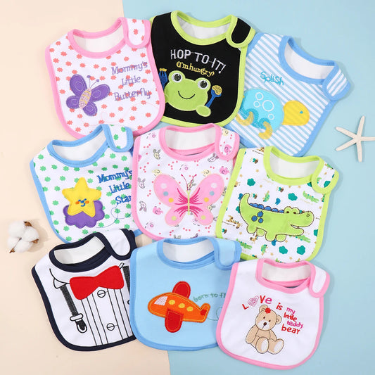 Waterproof Cartoon Bandana Bib - Feeding Apron for Babies & Toddlers