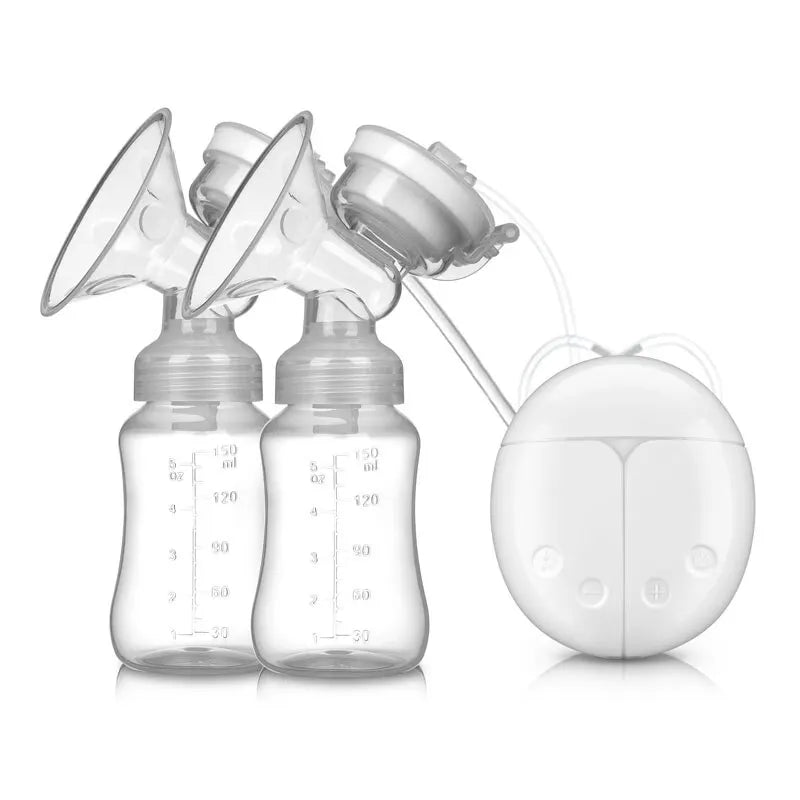 Electric Double Breast Pump Gift Set - USB Rechargeable with Nursing Pads & Storage