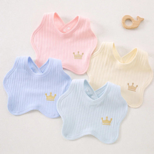 Cotton Baby Bibs - Absorbent Burp Cloths for Drooling & Teething