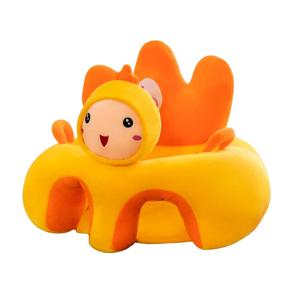 Children's inflatable chair with a cartoon character design on a white background