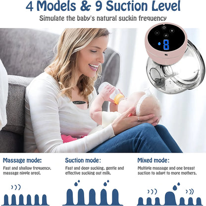 USB Rechargeable Wearable Breast Pump - Hands-Free Electric Breast Pump for Breastfeeding Mum