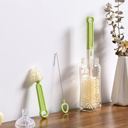Silicone Baby Bottle Brush Set with Storage Box - Portable Cleaning Kit