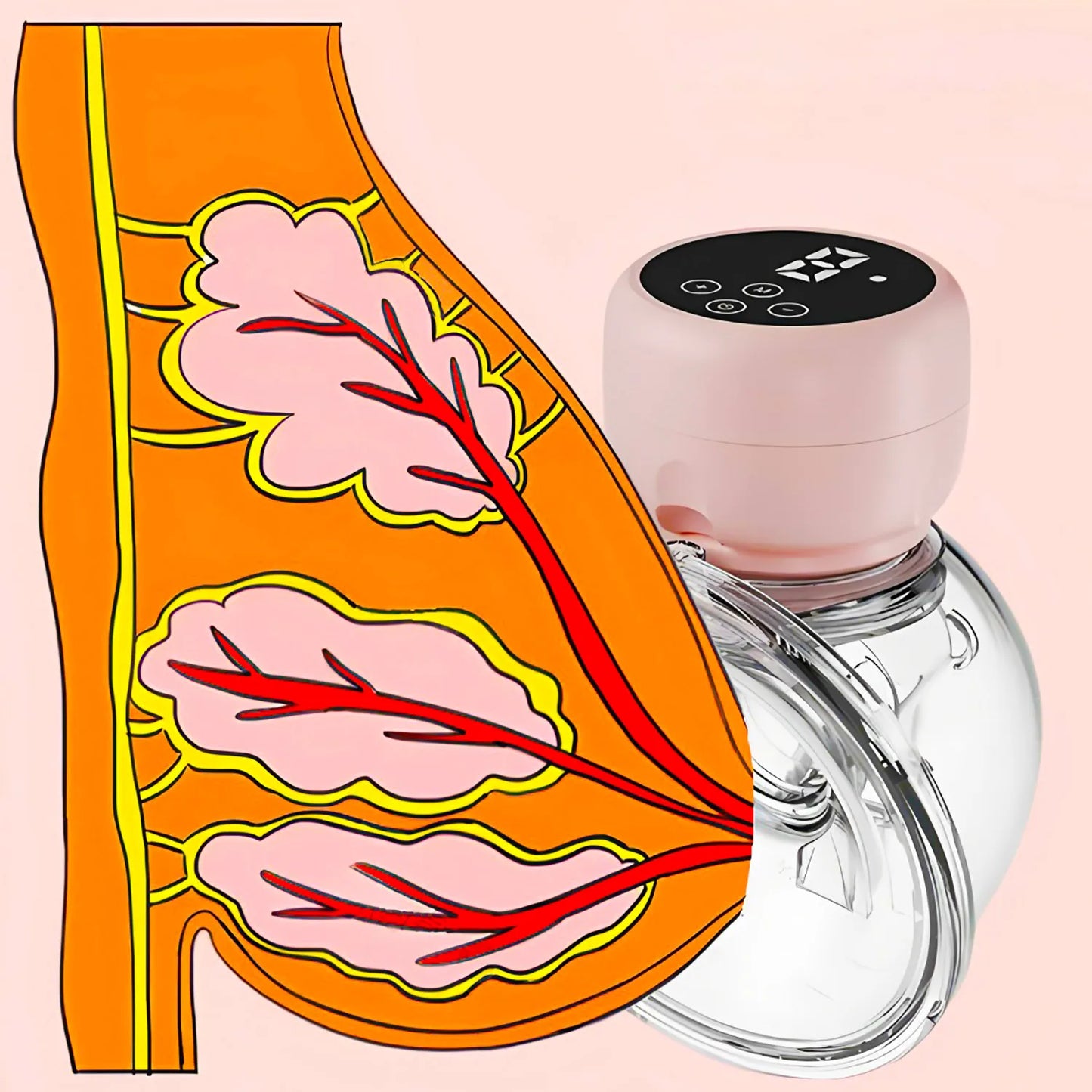 USB Rechargeable Wearable Breast Pump - Hands-Free Electric Breast Pump for Breastfeeding Mum