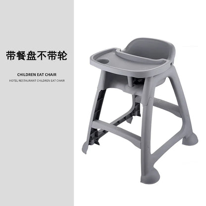 Children's eat chair with tray on a white background