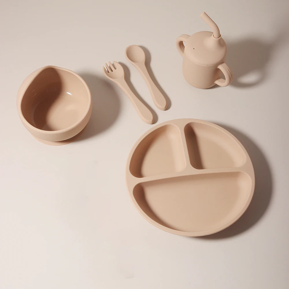 Baby Silicone Feeding Set - 5 Pieces | BPA-Free Weaning Kit