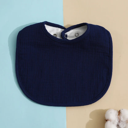 Cotton Baby Bib - Soft Solid Colour Drool Bib for Newborns & Toddlers