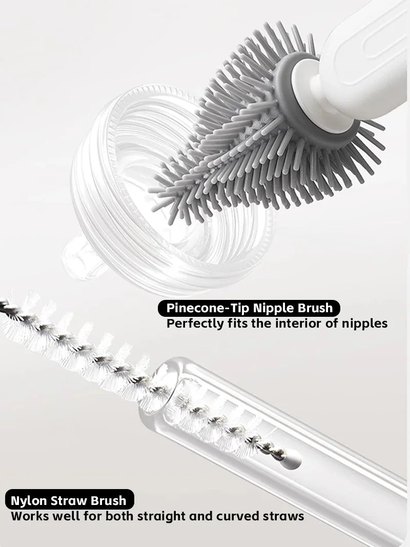 8-in-1 Baby Bottle Brush Set | Complete Cleaning Kit for Home & Travel