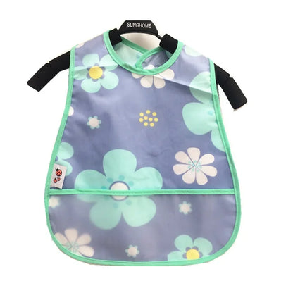 Cartoon Animal Baby Bib - Waterproof with Adjustable Pocket for Boys & Girls