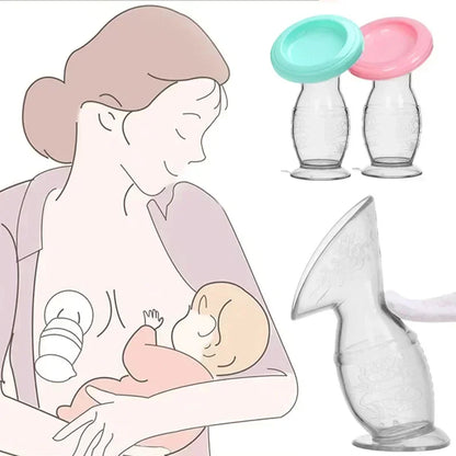 Manual Breast Pump - Silicone Breast Milk Collector BPA-Free