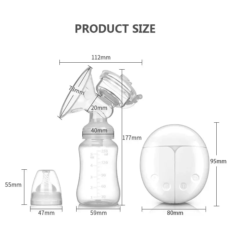 Electric Double Breast Pump Gift Set - USB Rechargeable with Nursing Pads & Storage