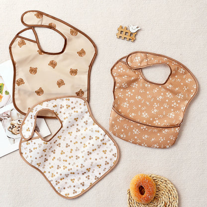 3-Piece Waterproof Baby Bib Set - Sleeveless Full Body Coverage