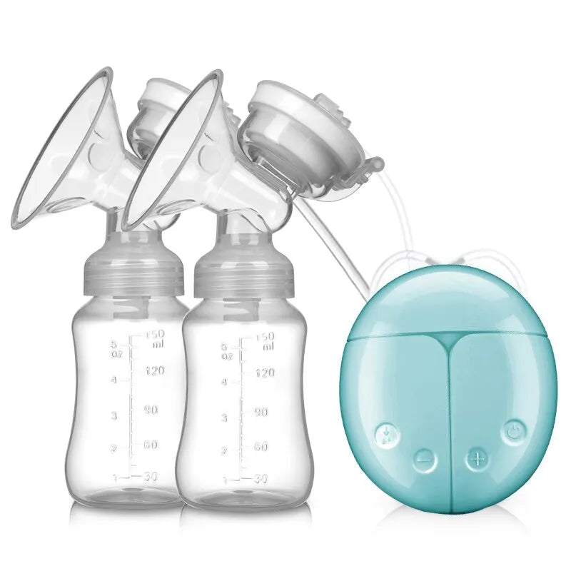 Electric Double Breast Pump Gift Set - USB Rechargeable with Nursing Pads & Storage